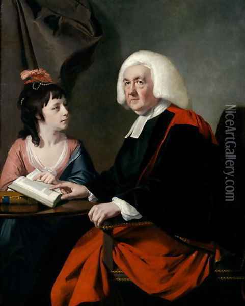 Rev. Thomas Wilson (1703-84) and Miss Catherine Macaulay (1731-91) Oil Painting - Josepf Wright Of Derby