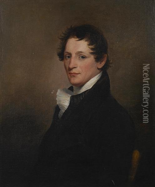 A Portrait Of A Gentleman Oil Painting - William Dunlap