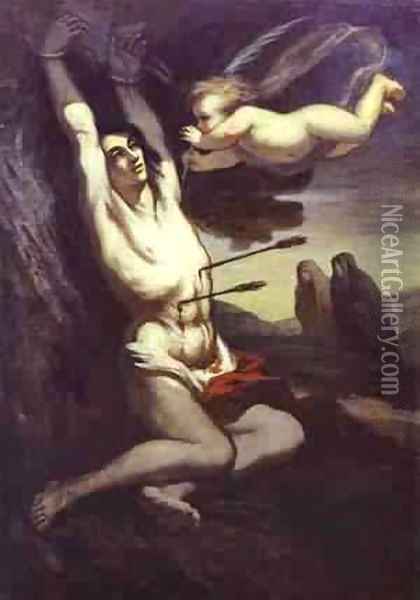 Martyrdom Of St Sebastian 1849-52 Oil Painting - Honore Daumier