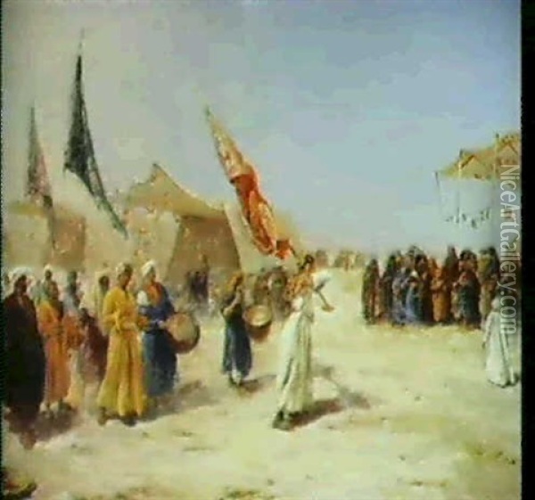 Arabischer Festzug Oil Painting - Max Friedrich Rabes