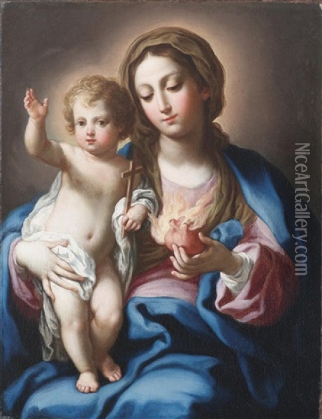 Madonna Mit Kind Oil Painting - Sebastiano Conca