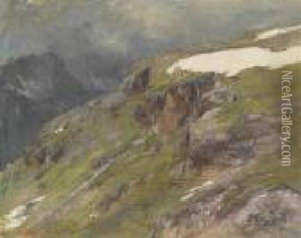 Berglandschaft Oil Painting - Edward Theodore Compton