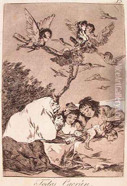 All Will Fall Oil Painting - Francisco De Goya y Lucientes