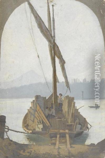 Segelschiff Mit Fracht Oil Painting - Edouard Jeanmaire