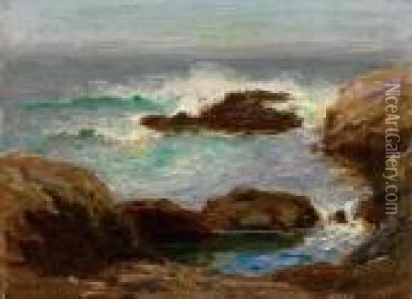 Waves Along A Rocky Coast Oil Painting - Edward Henry Potthast
