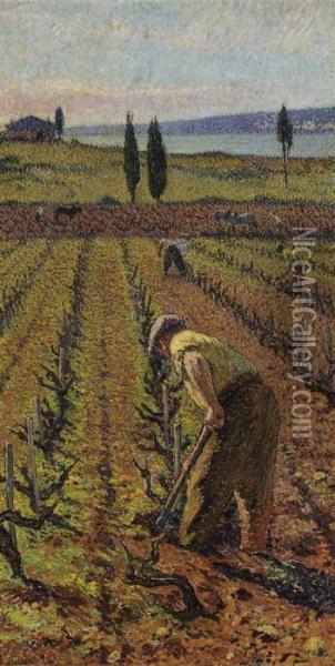 Le Cultivateur Oil Painting - Henri Martin