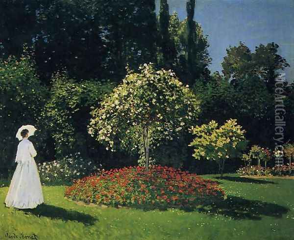 Jeanne Marguerite Lecadre In The Garden Oil Painting - Claude Oscar Monet