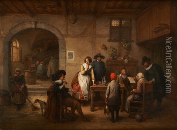 Le Dejeuner Du Peintre Oil Painting - Jean Baptiste Madou
