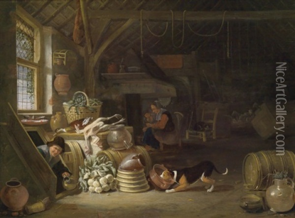 L'interieur D'une Taverne Oil Painting - Dirck Wyntrack