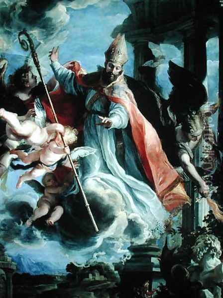 The Triumph of St. Augustine (354-430) 1664 Oil Painting - Claudio Coello
