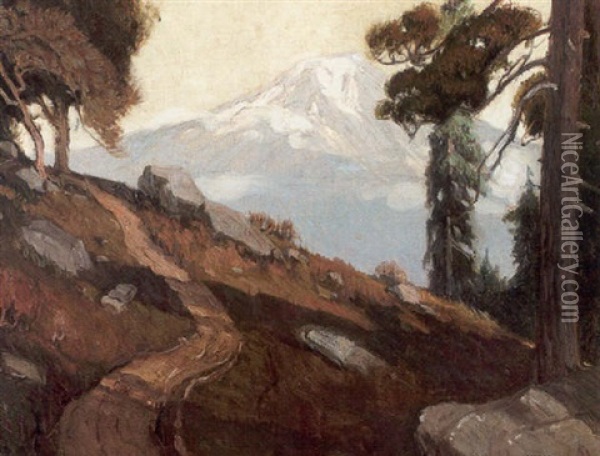 High Mountain Path Oil Painting - Carl Oscar Borg