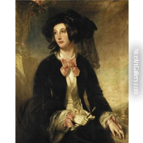 Portrait Of Frances Mary Vassall Tunnard-moore Oil Painting - James Pardon