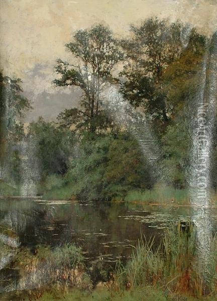 A Tranquil Pool Oil Painting - Henry John Yeend King