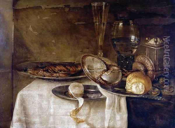 Still-Life 1642-44 Oil Painting - Maerten Boelema De Stomme