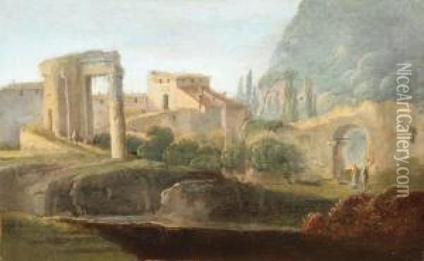 Ruines Romaines En Italie Oil Painting - Claude Louis Chatelet
