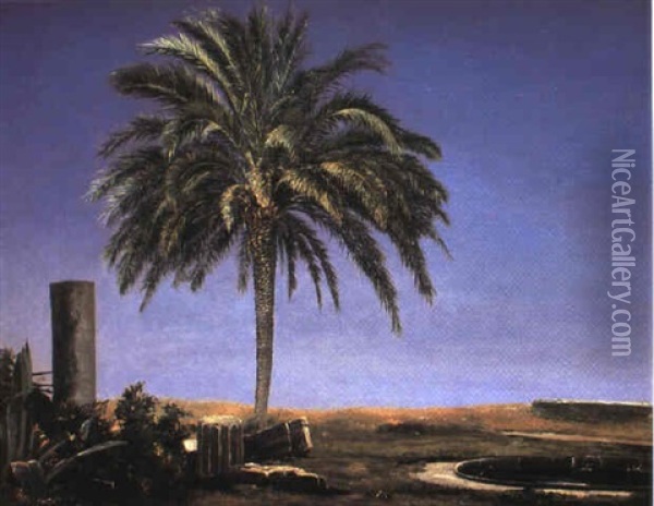 Ruiner Og Palme Oil Painting - Martinus Rirbye
