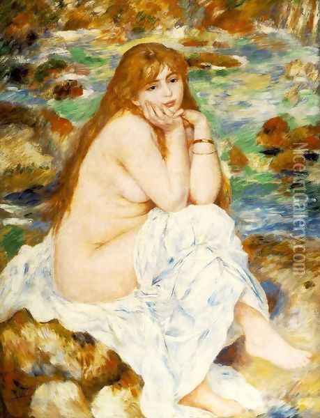 Seated Bather 6 Oil Painting - Pierre Auguste Renoir