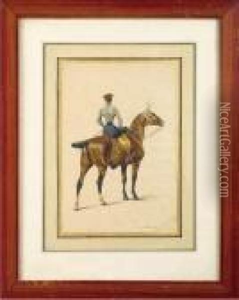 Amazone A Cheval Oil Painting - Charles Fernand de Condamy
