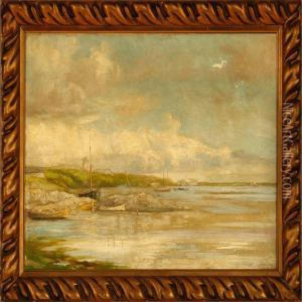 A Coastal Scene Oil Painting - Emmery Rondahl