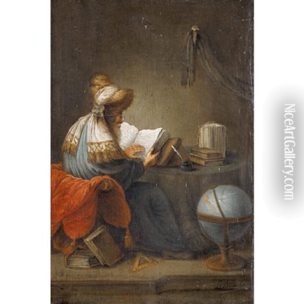 Lesender Gelehrter Mit Turban Oil Painting - Leonard Bramer