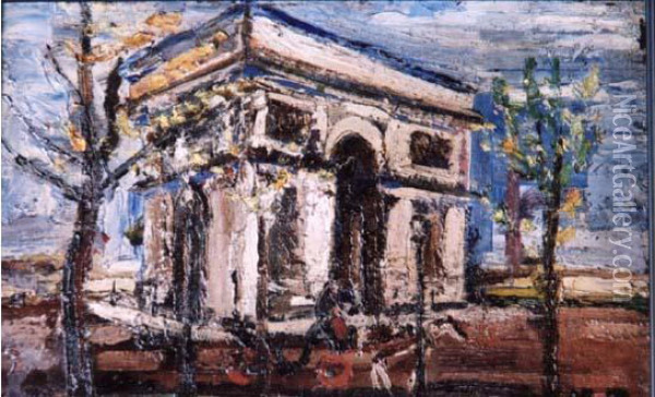 L'arc De Triomphe Oil Painting - Kazimierz Zieleniewski