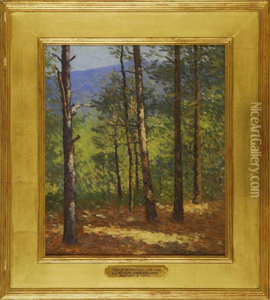 Mount Kearsage Through The Trees Oil Painting - Joseph Eliot Enneking