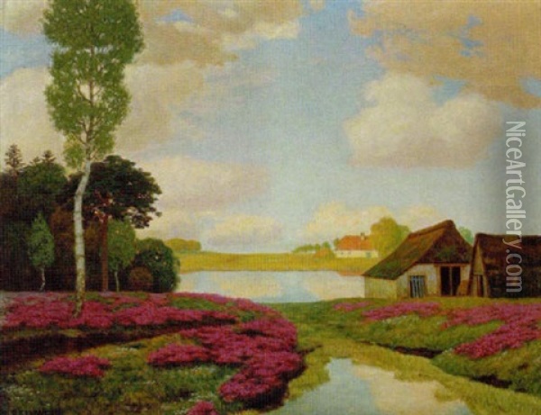 Sommerlandschaft Oil Painting - Eduard Kasparides