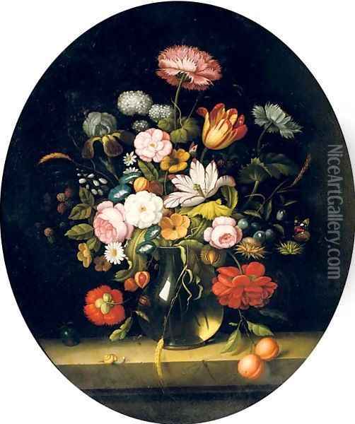 Flowers Oil Painting - Dutch School