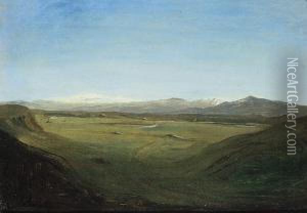 Paysage De L'atlas Oil Painting - Narcisse Berchere