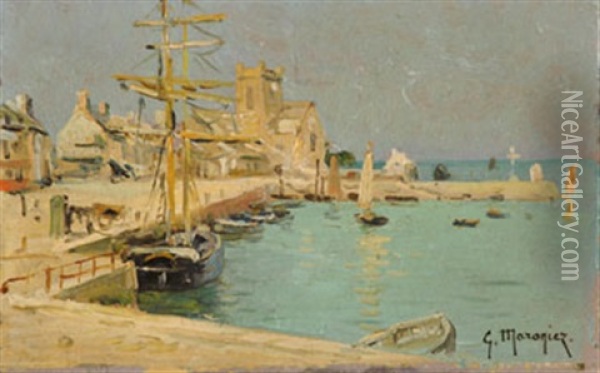 Le Petit Port Oil Painting - Georges Philibert Charles Maroniez