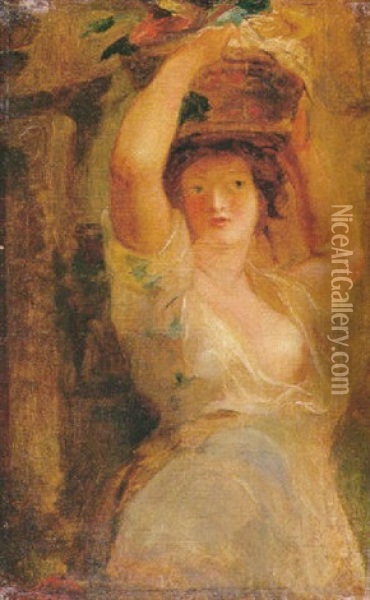 Mujer Con Cesto Oil Painting - Richard Parkes Bonington
