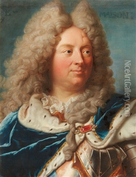 Portrait Of Louis Antoine De Pardaillan De Gondrin, Duc D'antin Oil Painting - Hyacinthe Rigaud