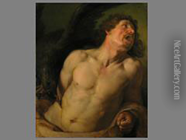 Prometheus Mit Dem Adler Des Jupiter Oil Painting - Paulus Moreelse