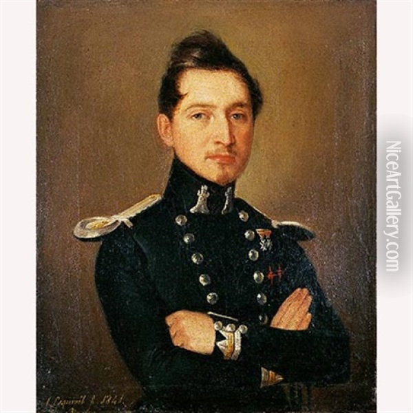 Retrato De Don Manuel Ibarra Guerrero, Xxiii Conde De Campos Oil Painting - Antonio Maria Esquivel Suarez de Urbina