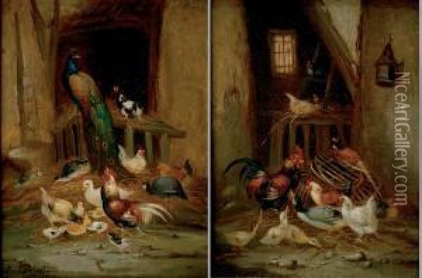 Scenes De Basse Cour Oil Painting - Claude Guilleminet