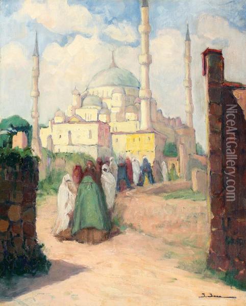Oriental Landscape Oil Painting - Isac Ioan