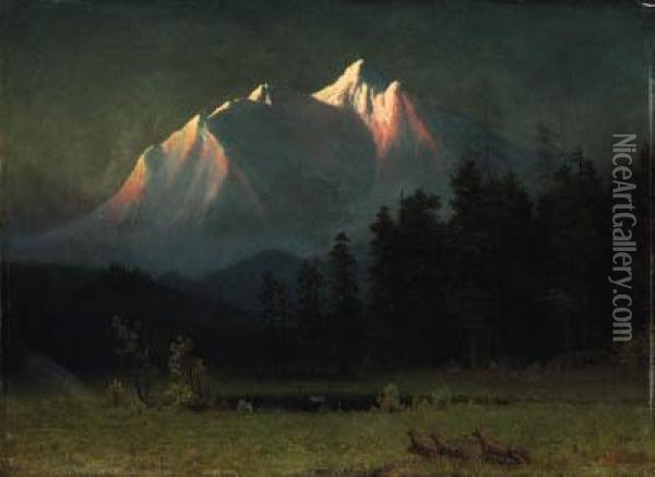 Western Landscape Oil Painting - Albert Bierstadt