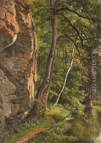 Waldstillleben Oil Painting - Alois Kirnig