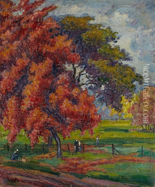 Paysage D'automne Oil Painting - Jean Peske