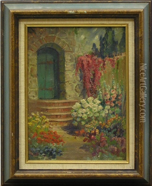 Flowering Steps Oil Painting - Arthur William Best
