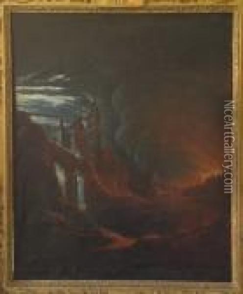 Sodoma E Gomorra Oil Painting - Hubert Robert