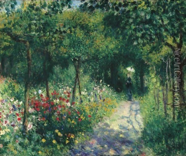 Femmes Dans Un Jardin 2 Oil Painting - Pierre Auguste Renoir