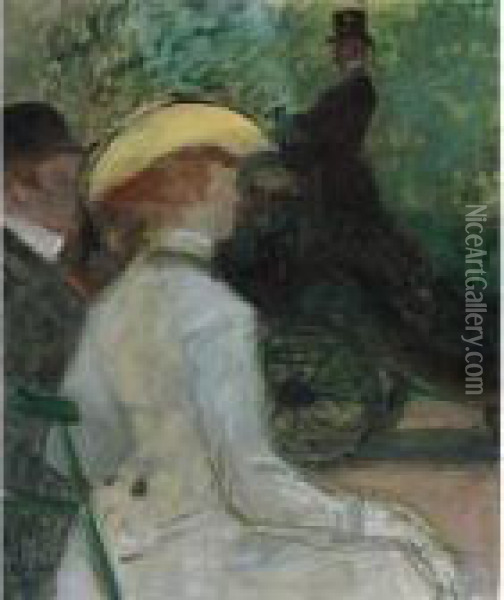Au Bois De Boulogne Oil Painting - Henri De Toulouse-Lautrec
