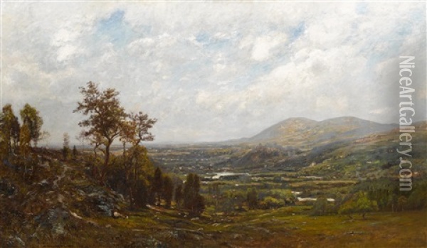 Panoramic Landscape Oil Painting - Edward B. Gay