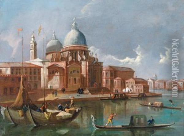 La Chiesa Di Santa Maria Della Salute A Venezia Oil Painting - Nicolo Guardi