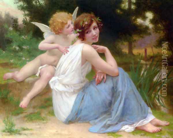Cupid and Psyche Oil Painting - Guillaume Seignac
