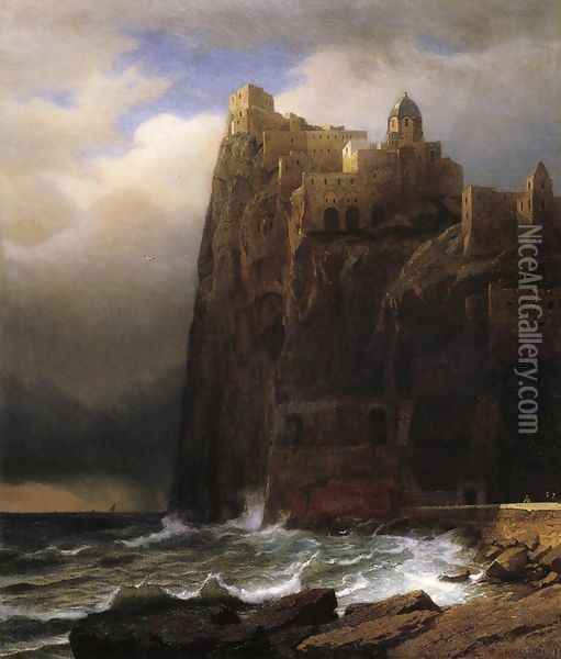 Coastal Cliffs Oil Painting - William Stanley Haseltine