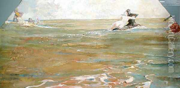 Sea Gods in the Ocean, 1884-85 Oil Painting - Max Klinger