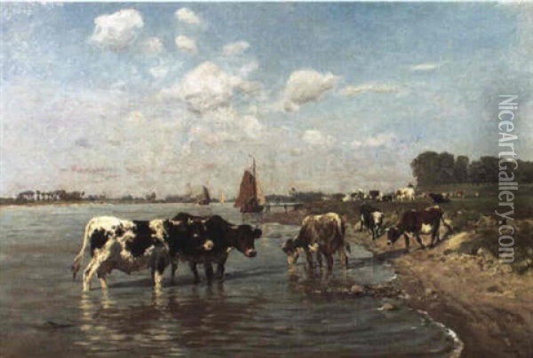 Sommer An Der Hollandischen Kuste Oil Painting - Hermann Baisch