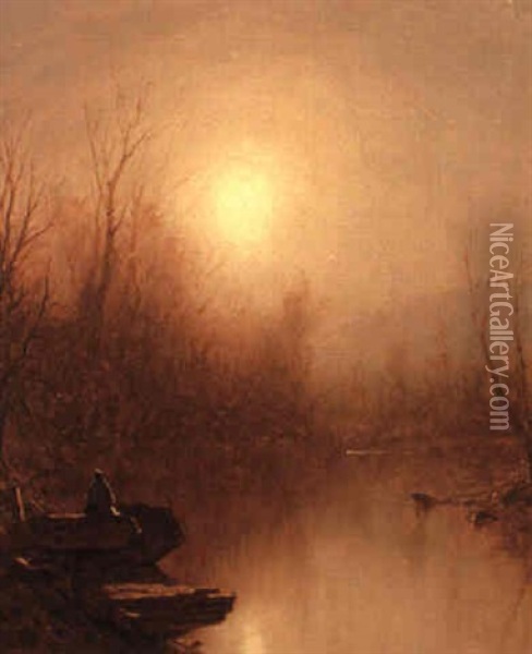 Bronx River Oil Painting - Sanford Robinson Gifford